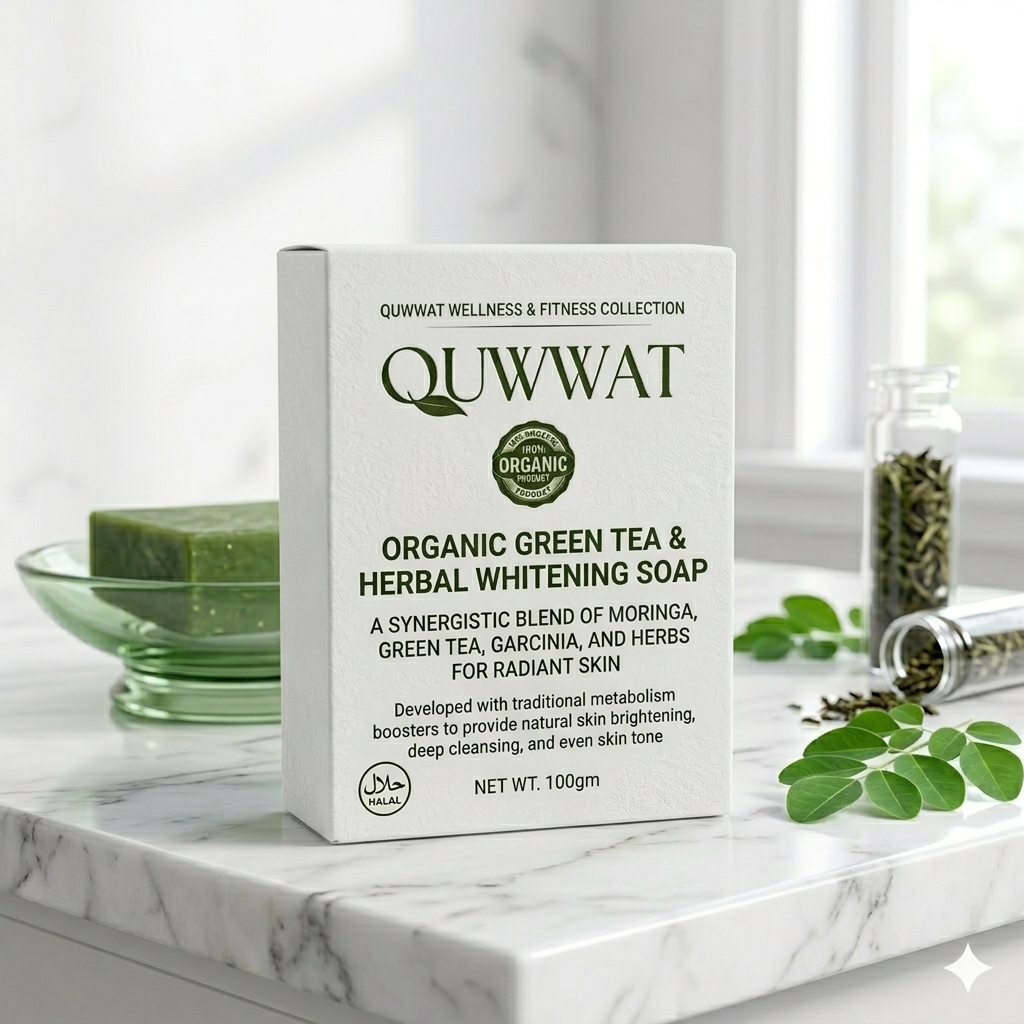 1x Organic Green Tea & Herbal Whitening Soap